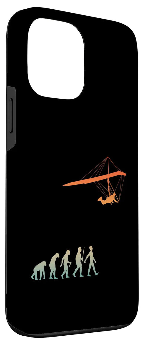 Dope Hang Glider Art iPhone 13 Pro Max Case with evolution artwork for men and women, perfect gift for hang gliding fans.