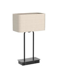 Must Have Set Of 2 Modern Table Lamps With USB Ports And AC Outlet, Touch Three Way Dimmable Bedside Lamps with cream fabric shade