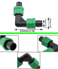 90 Degree Drip Irrigation Elbow Fittings Set For 16 To 17 mm Tubing Barbed Locking L Shape Connectors With Twist Lock Design