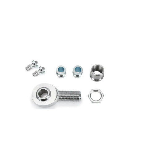 Two Pack 1.25 Inch Heim Joint Rod End Kit Left And Right Hand Thread Heat Treated Chromoly Steel with adapters and hardware.