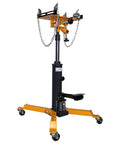 Heavy Duty Engine Support Bar With Zero Point Six Ton Load Rating Tough As Nails Double Piston Pump Electric Hoist in workshop.