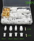 380 Piece Electrical Terminal Kit For Cars And Bikes With 2 Pin 3 Pin 4 Pin And 6 Pin Male And Female Connectors, open box view