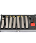 Heavy Duty Five Eighths Inch Shank Indexable Lathe Turning Tool Holder Set Nickel Plated 7 Piece CNC Metal Lathe Cutting Tools