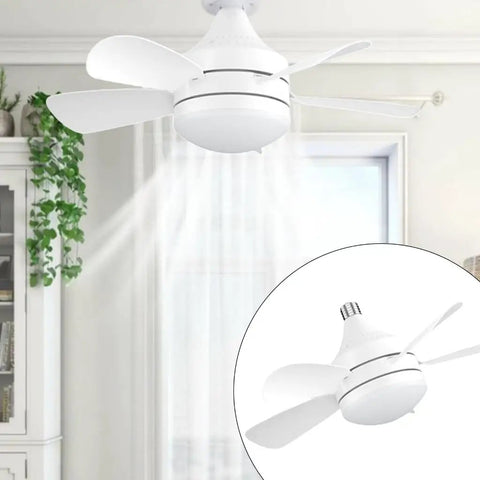 Quiet Operations Ceiling Fan With Integrated LED Light For Various Living Room Bedroom Enhancing Comfortable in white, showing airflow and design.