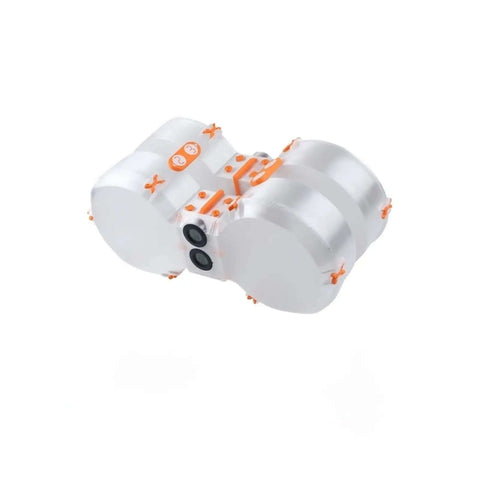 Moistureproof Filament Spool Enclosure For AMS Lite, fits Bambu Lab A1 and A1 Mini Filament Dryer, white with orange details