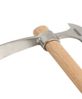 2 In 1 Garden Pickaxe And Mattock Tool 16 Inch Stainless Steel Hatchet Axe with wooden handle and sharp blade