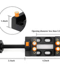 Pro Grade Pin Vise Hand Drill Kit Featuring 30 High Speed Steel Twist Bits And A Solid Mini Carving Clamp dimensions and details.