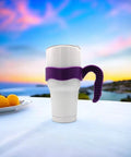 30 Oz Tumbler Handle With Anti Slip Grip For Vacuum Insulated Mugs, Comfortable Travel Cup Holder For Yeti in BPA Free Purple