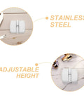 Self Closing Door Hinges For Public Restrooms Stainless Steel Adjustable Tension Springs detail image with labels