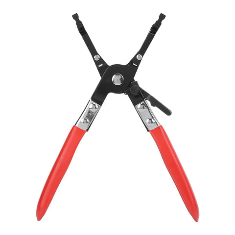 Stainless Steel Car Soldering Pliers And Wire Welding Clamps For Auto Maintenance And Repair with red handles displayed