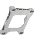 Open Center Three Quarter Inch Carburetor Gasket Adapter Kit 4Bbl To 4Bbl Aluminum Direct Bolt On Replacement For Most 4Bbl Carbs Improves Air Fuel Distribution Excludes Holley 4500 Silver