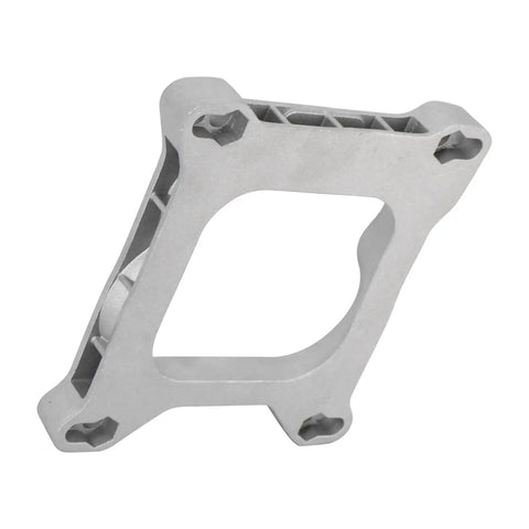 Open Center Three Quarter Inch Carburetor Gasket Adapter Kit 4Bbl To 4Bbl Aluminum Direct Bolt On Replacement For Most 4Bbl Carbs Improves Air Fuel Distribution Excludes Holley 4500 Silver