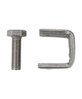 Four Pack C Clamp Desk Lamp Mount Clips Table Mount Brackets U Shaped Clips shown disassembled on white background