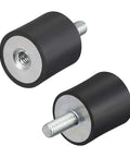 Heavy Duty Rubber Shock Isolators Knock Out Pesky Vibrations On Air Compressors featuring rubber and steel mounts with threaded studs