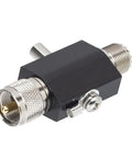 UHF Coaxial Beefed-Up Lightning Surge Arrester For Antennas 0-2500 MHz 50 Ohm Lightning Protector, PL259 Connectors, Black Metal