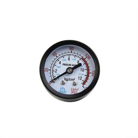 Air Compressor Pressure Gauge Quarter Inch Thread 0 To 180 PSI 0 To 12 Bar Manometer display dial with clear readings