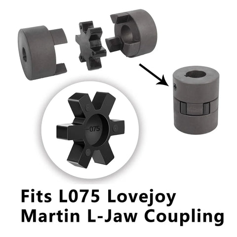 Flexible NBR Rubber Spider Insert For L Jaw Coupling L Jaw Coupler 5Pcs Center Insert Cushion And Shock Absorption Durable High Quality Mechanical Equipment Spare Parts For Industrial Drive Systems Go To Replacement