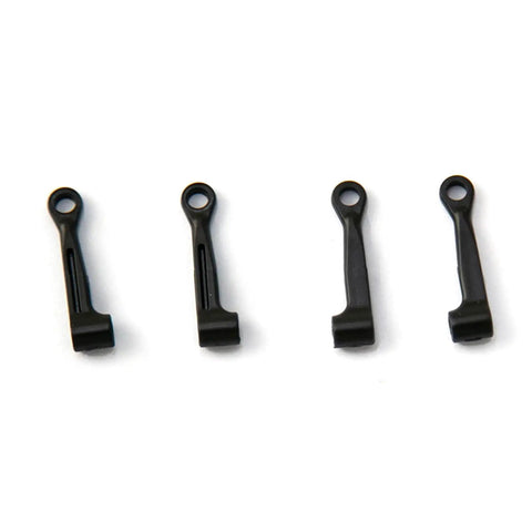 Main Pitch Control Arm Set For M1 V3 Pro RC Helicopter, Swashplate To Blade Grip Linkage, CNC Aluminum Replacement With Bearings, Rigid Construction, OEM OSHM1239 Direct Fit, four black arms