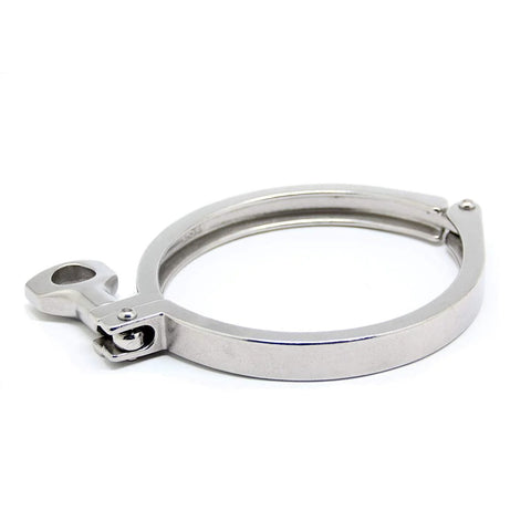 QiiMii 4-inch stainless steel tri-clamp with wing nut; single-pin heavy-duty ferrule clamp
