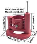 Rock Solid Router Table Insert Plate With Quick Adjust Router Lift Flip Plate Set For Woodworkers, red plastic lift with dimensions.