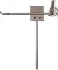Second Marriage LED Wall Mount Sconce, 24.25 Inch Wide, 12W Two LED, Brushed Nickel Finish, Slim Back Plate, dual arm design