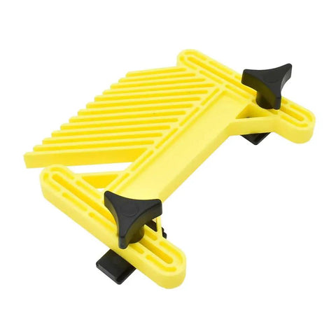 Pro Grade T Track Featherboard Delivers Rock Solid Hold For Table Saw And Router Table keeps stock locked down in yellow durable plastic design.