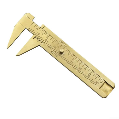 0 to 80mm Vernier Caliper For Jewelry Making Precision Sliding Gauge Dual Scale Inside And Outside Measurement Brass Ruler Non Magnetic