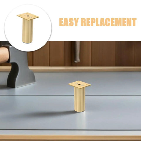 Adjustable Aluminum Furniture Legs With Rubber Base For Balance And Stability Dope Replacement Feet Pack Of 4 on a table