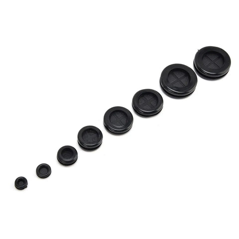 170 Piece Rubber Grommets Kit With Heatproof And Wearproof Protection For Auto, Plumbing, And Wires, Includes Divided Storage Case, Low Profile Grommets For Tight Spaces, Garage Ready Protection For Holes And Cables From Sharp Edges. black rubber grommets in assorted sizes