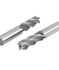 End mills set: 5/8 in cutting diameter, 4-flute, straight shank, HSS-AL router bits, 2 pcs
