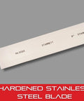 Pro Grade Stainless Steel Square With Fitted Plastic Case For Pros And DIYers, Ultra Precise 0.005 mm Per 150 Mm, close-up of blade