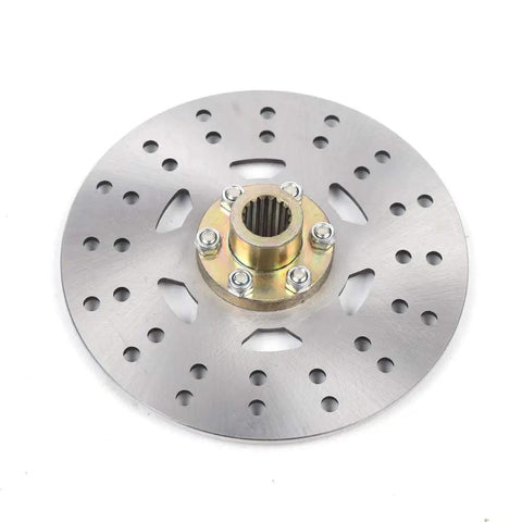 Rear Live Axle Kit With Sprocket And Hub Brake Assembly for go karts, showing close-up of 160mm disc and hub
