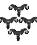 Four Pack Heavy Duty Furniture Mover Dolly Set With Three Wheel Design Built From Carbon Steel And ABS For Moving Heavy Cabinets, Appliances, And Furniture In Homes, Offices, And Warehouses.