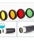 Six Pack 1.25 Inch Telescope Filter Set Nebula Color Filters For Eyepieces Aluminum Alloy Storage Box For Astronomy Observing Deep Sky