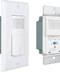 Motion Sensor Light Switch With Neutral Wire Required For Single Pole In Wall Occupancy Sensor And Wall Plate No Fuss Install Adjustable Timer Title 24 Compliant UL Certified White with dual mode and 180° range