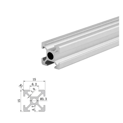 European Standard 1515 Aluminum Extrusion 2 Pack Anodized T Slot Bars showing profile detail and dimensions for CNC builds.