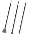 Beefy 24 Inch SDS Plus Three Piece Chisel Set With 1 Inch Flat Chisel 1 Inch Point Chisel And 3 Inch Scaling Chisels Built For Long Reach