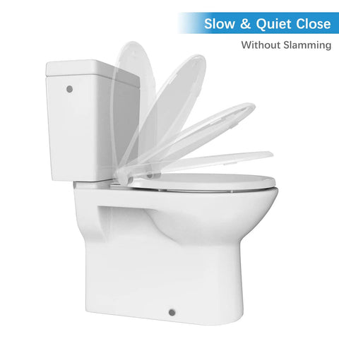 Round Toilet Seat With Built In Toddler Seat For Potty Training Fits Adults And Kids Slow Close Quiet Lid With Magnets