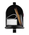 Interior view of Admiral Aluminum Textured Black Post Mount Mailbox With Rust Proof Aluminum Construction showcasing medium capacity.