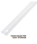 36 Inch Aluminum Yard Stick With Precision Straight Edge showing hang hole for easy storage