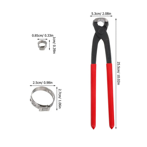 Tough Stainless Steel Hose Clamp Kit For Durable Pipe Fixing And Hose Securing With Single Double Ear Clamps 6 To 235mm Great For Harsh Outdoor Zones And Heavy Industrial Equipment Use, clamp pliers and sizes
