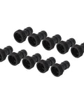 10 Pcs Plastic Garden Hose Quick Connect Fittings Set Easy to Install, No Fuss, Leak Proof, shown in black plastic