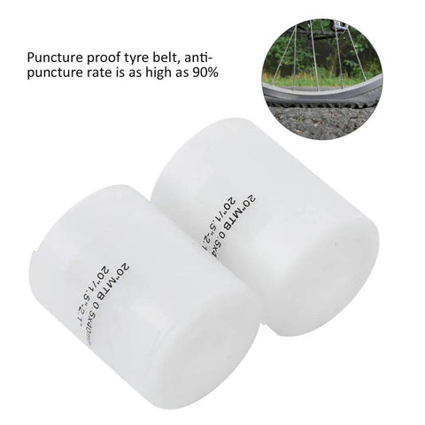 Fat Tire Liner Set 2 Pieces 20x4 Inch Anti Puncture Belt Tire Tape Protector featured with bike tire image.