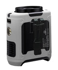 2024 Upgrade Waist Clip Fan Portable Personal Body Cooler with USB port, LED light, and clip, industrial grey black