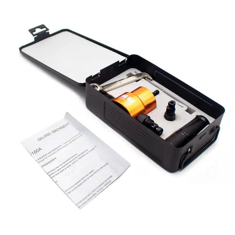 Heavy Duty 6Mm Metal Sheet Cutter With Double Head Electric Drill Attachment For Nibbling Punching And Scoring in storage case.