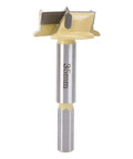 35mm hinge boring bit with 9mm hex shank, 10mm drilling depth, 3-flute cutter for woodworking