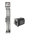 Big Shot Shaft Linear Actuator With Smooth Operator Glide Sixty Millimeter Wide Nema 23 Motor And SFU 1605 Ball Screw, side view.