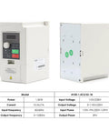 Front and side view of 1.5KW 110V VFD Inverter With 0 to 1000 Hz Output 1 Phase In 3 Phase Out Industrial Grade Variable Frequency Drive