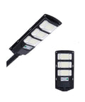 JUDYSSY Outdoor Waterproof Solar Street Light Led Wall Light, outdoor dusk to dawn solar flood light view from above, featuring LED panels.