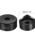 40mm Sheet Metal Punch Kit With Bearing Steel Heavy Duty Manual Knockout Punch For Stainless Steel Aluminum Copper Plastic Metal Plates Pro Grade Cutting Tool Black, showing two metal punch components.